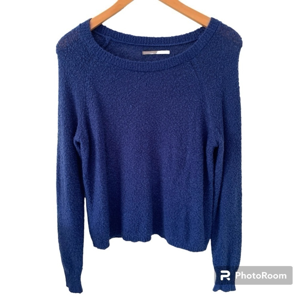 Rubbish Blue Bloucé Knit Pullover Sweater in Size M